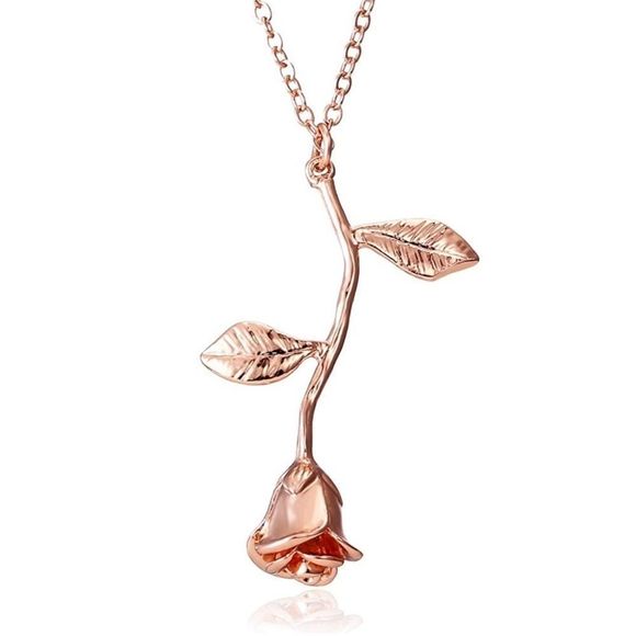 NEW! Dainty “Rose” 18K Rose Gold Pendant Necklace - Picture 7 of 7